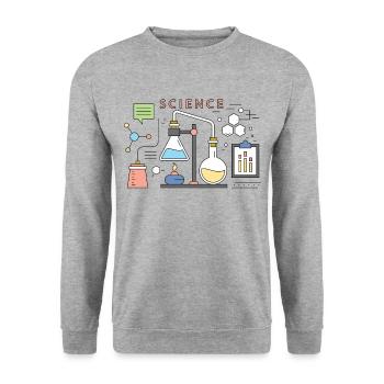 Science, chimie, étudiant - Sweat-shirt Unisexe - gris chiné - Devant - Alina (178cm) & Michal (187cm)
