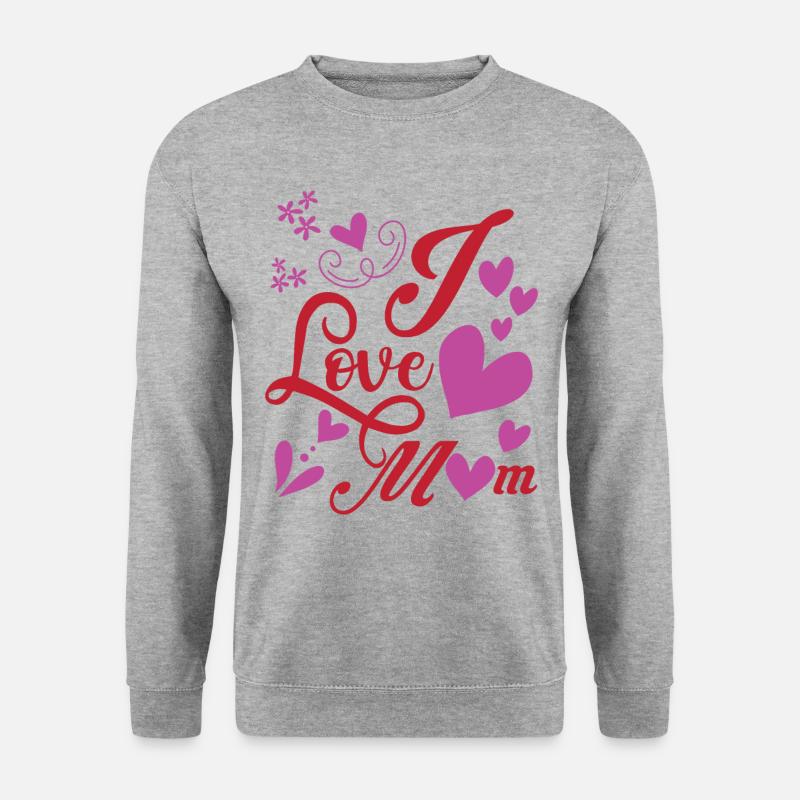 Mama Geschenk Mutter Familie Liebe Muttertag - Unisex Pullover - Weißgrau meliert