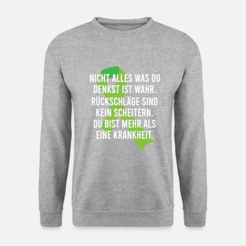 Depression Bewusstsein Spruch Für Psychologen - Unisex Pullover - Weißgrau meliert