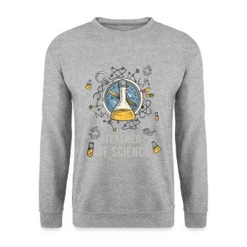 Sciences naturelles Chimie Biologie Phsysik Professeur - Sweat-shirt Unisexe - gris chiné - Devant - Alina (178cm) & Michal (187cm)