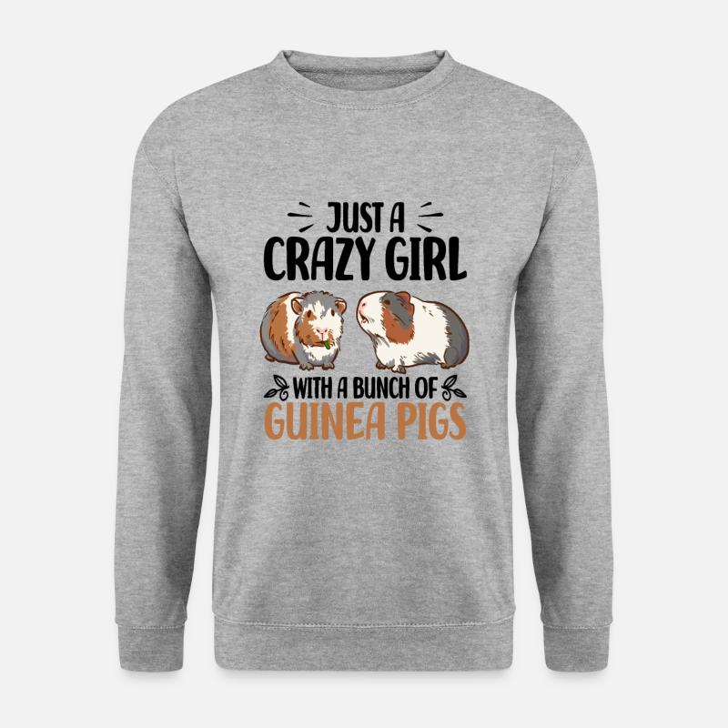Meerschweinchen - Unisex Pullover - Weißgrau meliert
