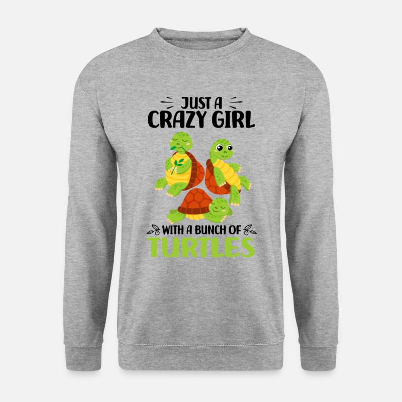 Schildkröten - Unisex Pullover - Weißgrau meliert