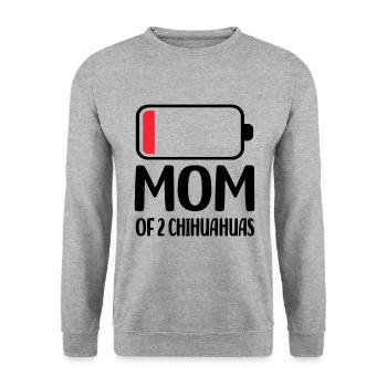 Chihuahua Gifts for Chihuahua Lovers Dogs - Unisex Sweatshirt - salt & pepper - Front - Alina (178cm) & Michal (187cm)