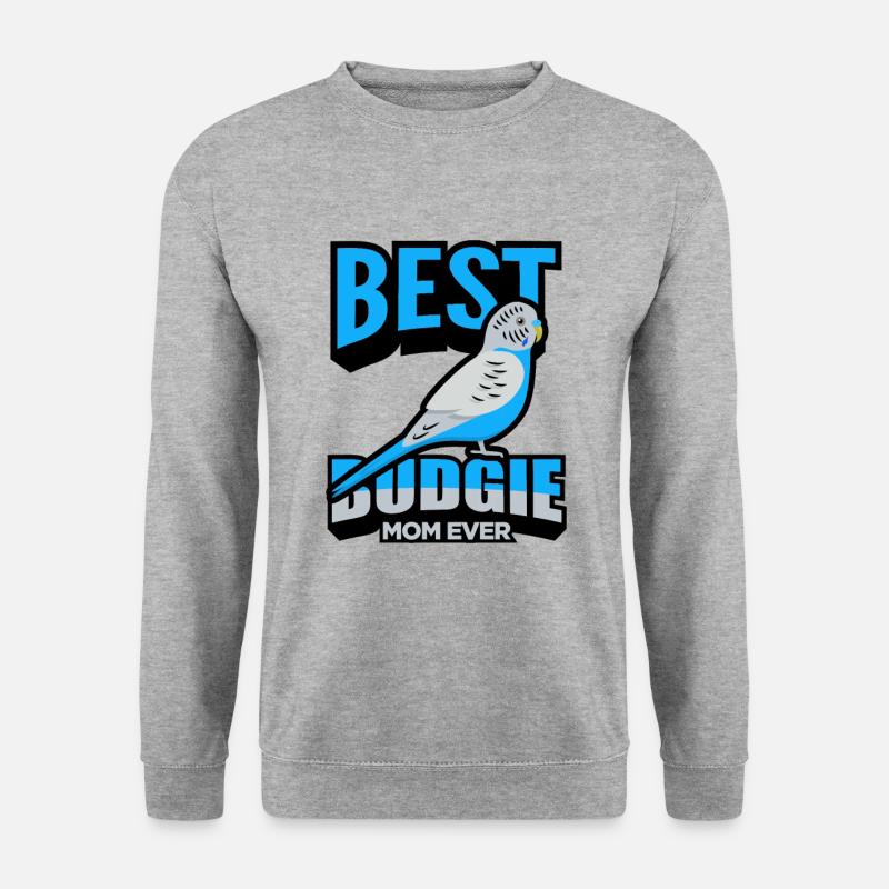 Wellensittich - Unisex Pullover - Weißgrau meliert