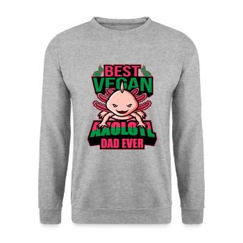 Axolotl Gifts for Vegans - Unisex Sweatshirt - salt & pepper - Front - Alina (178cm) & Michal (187cm)