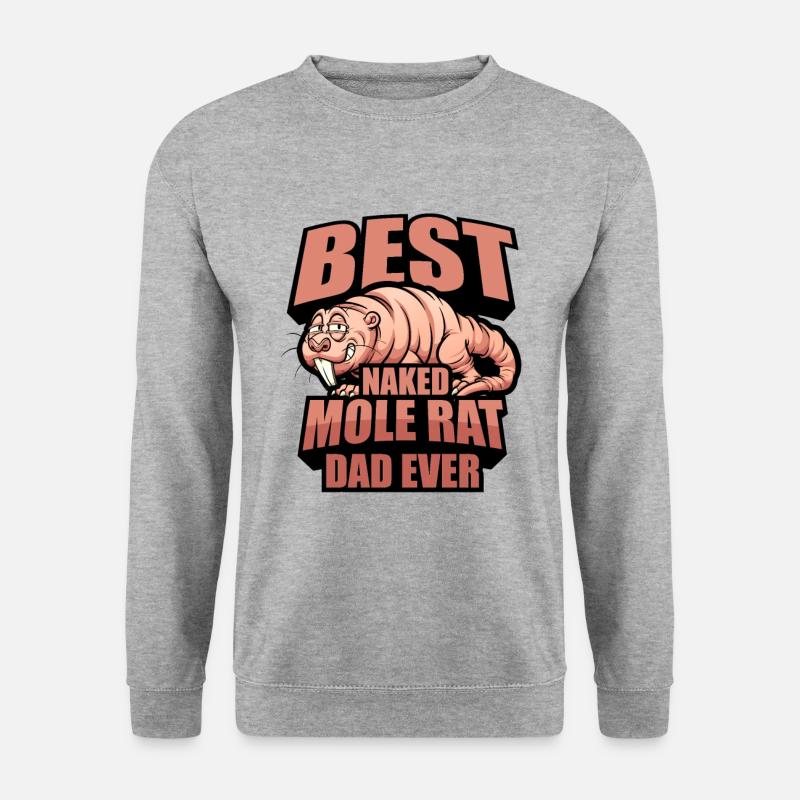 Nacktmull - Unisex Pullover - Weißgrau meliert