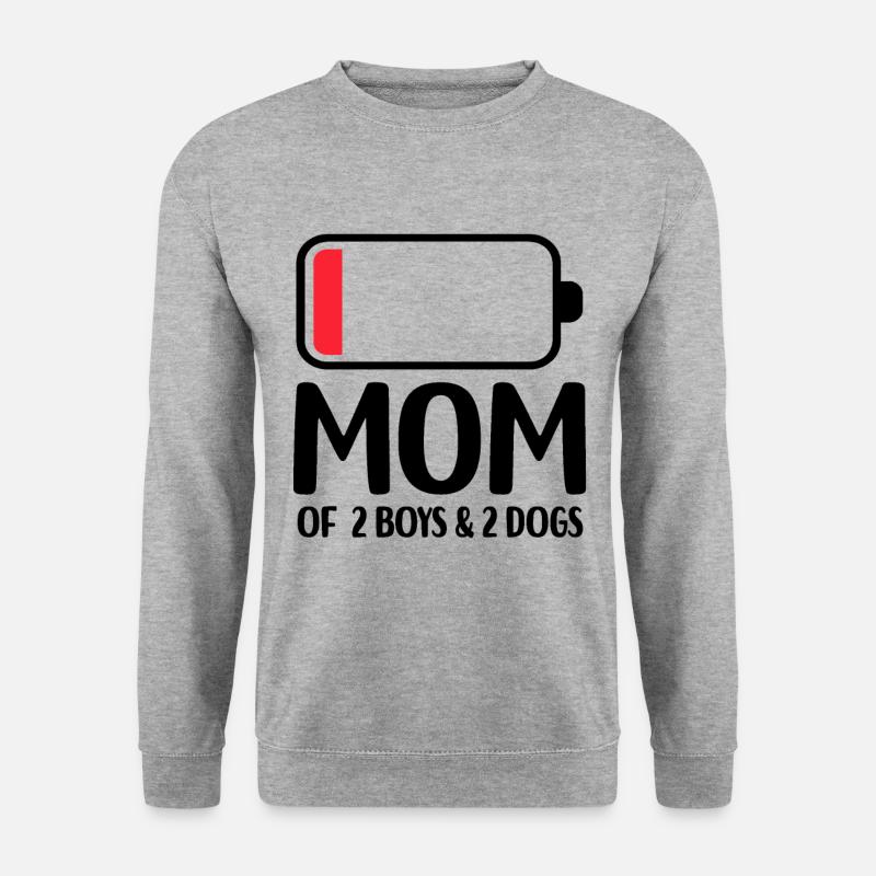 Hund - Unisex Pullover - Weißgrau meliert