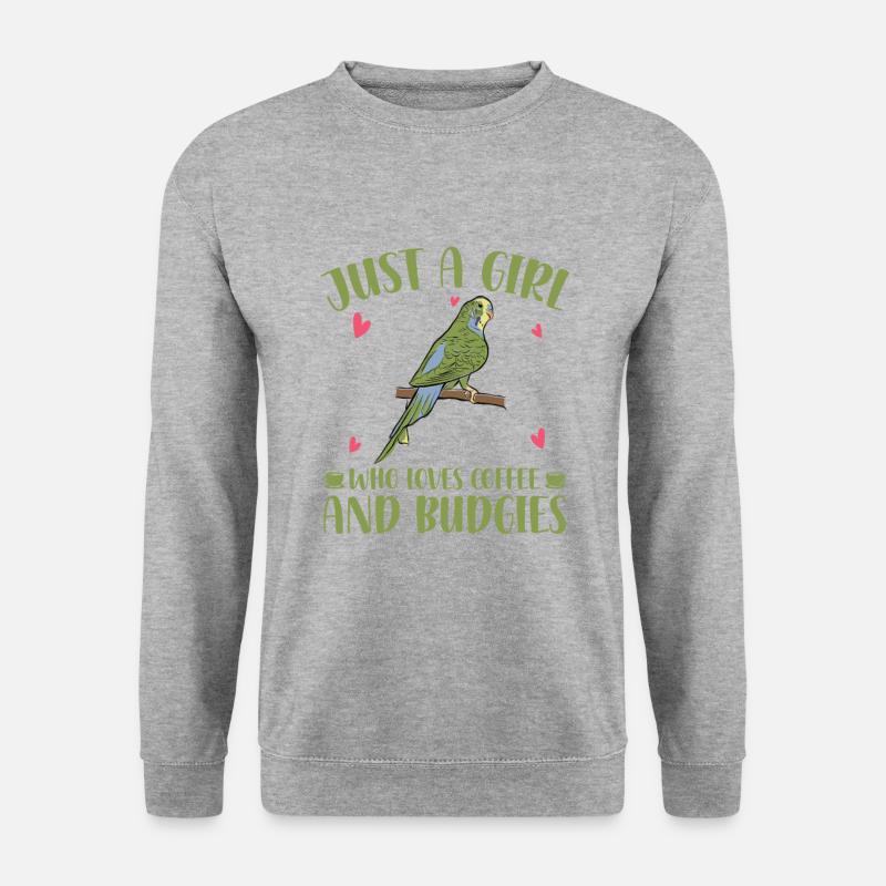 Wellensittich - Unisex Pullover - Weißgrau meliert