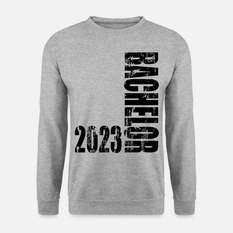 Bachelor 2023 Vintage Design - Unisex Pullover - Weißgrau meliert