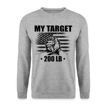 Armwrestler USA-Flaggen-Handdrücken - Unisex Pullover - Weißgrau meliert - Vorne - Alina (178cm) & Michal (187cm)