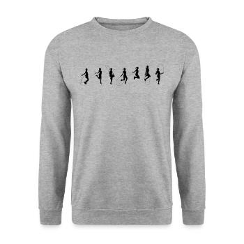 Fitness Roping - Jumping rope for women - Unisex Sweatshirt - salt & pepper - Front - Alina (178cm) & Michal (187cm)