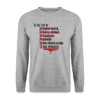 To DoListe - Unisex Pullover - Weißgrau meliert - Vorne - Alina (178cm) & Michal (187cm)