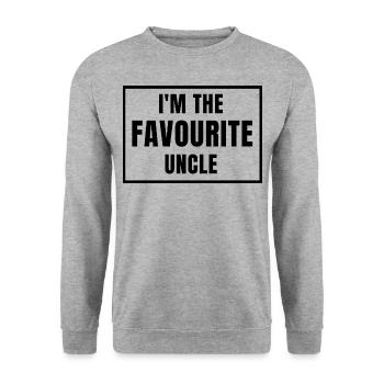 Je suis l’oncle préféré - Sweat-shirt Unisexe - gris chiné - Devant - Alina (178cm) & Michal (187cm)