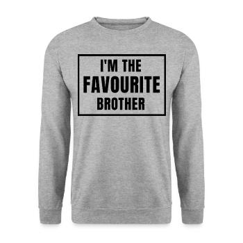 Ich bin der - Unisex Pullover - Weißgrau meliert - Vorne - Alina (178cm) & Michal (187cm)
