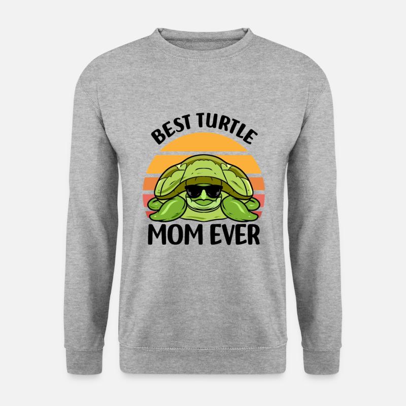 Schildkröte - Unisex Pullover - Weißgrau meliert
