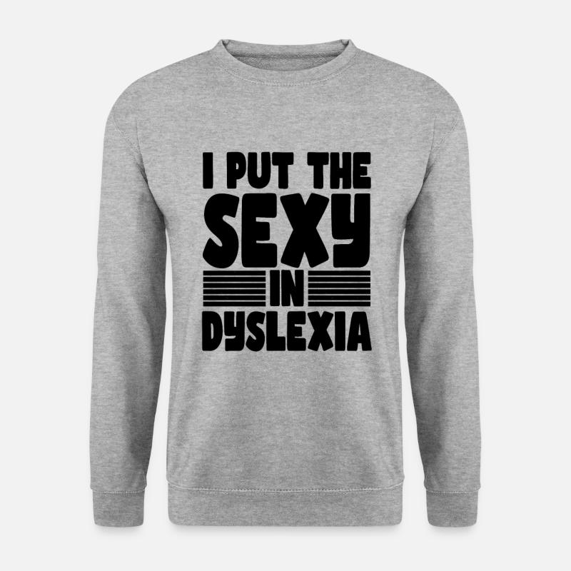 Legasthenie - Unisex Pullover - Weißgrau meliert