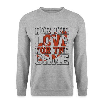 American Football Quote Text Fan Gift - Unisex Sweatshirt - salt & pepper - Front - Alina (178cm) & Michal (187cm)