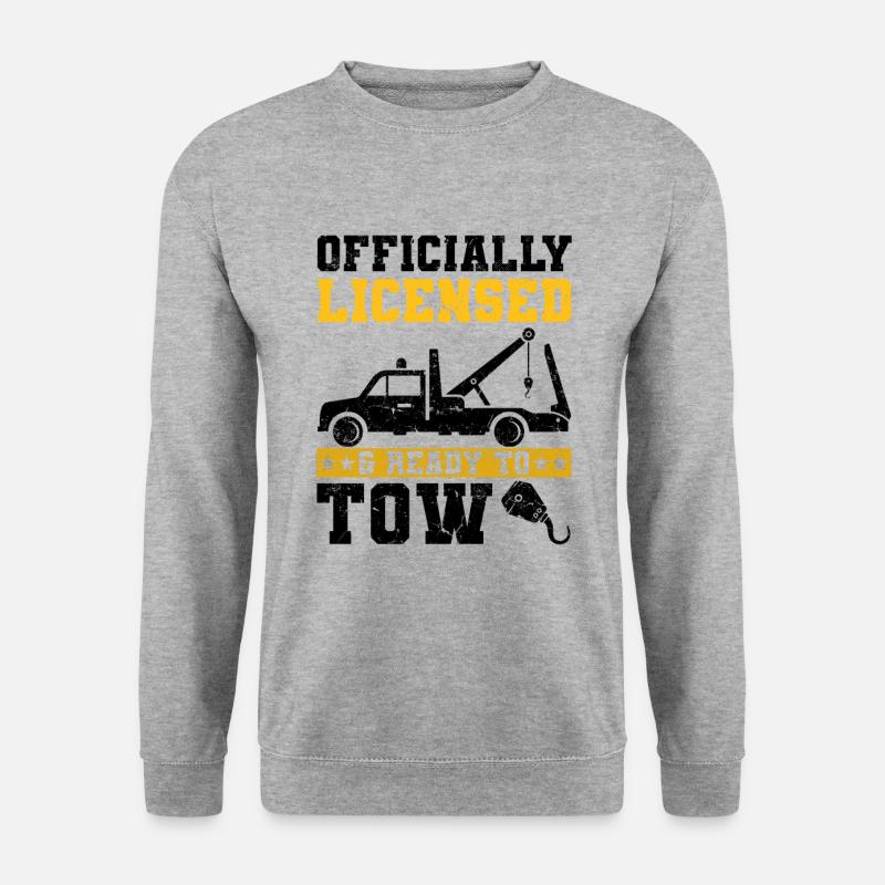 Abschleppwagen - Unisex Pullover - Weißgrau meliert