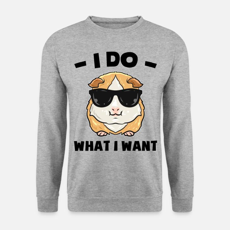 Meerschweinchen - Unisex Pullover - Weißgrau meliert