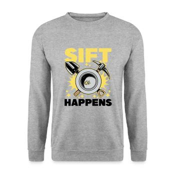 Creuser pour trouver de l’or - Sweat-shirt Unisexe - gris chiné - Devant - Alina (178cm) & Michal (187cm)