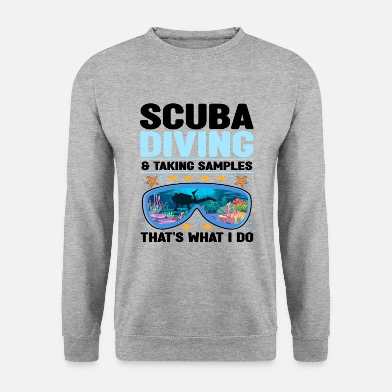 Meeresbiologe - Unisex Pullover - Weißgrau meliert