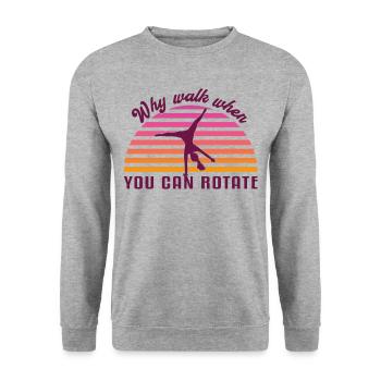 Sunset Gymnastics Gymnasts Karrenrad - Unisex Sweatshirt - salt & pepper - Front - Alina (178cm) & Michal (187cm)