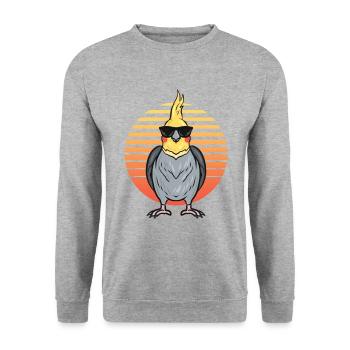 Cockatiel - Unisex Sweatshirt - salt & pepper - Front - Alina (178cm) & Michal (187cm)