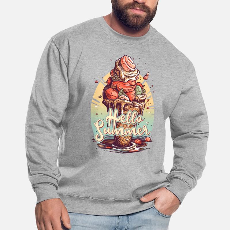 Hello Summer Eis Eiscreme Eisdiele Unisex Pullover