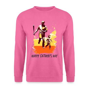 Baseball Vatertag Muttertag Geschenkidee - Unisex Pullover - Pink - Vorne