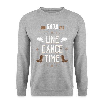 Danse en ligne Danse en ligne Country Cadeau - Sweat-shirt Unisexe - gris chiné - Devant - Alina (178cm) & Michal (187cm)