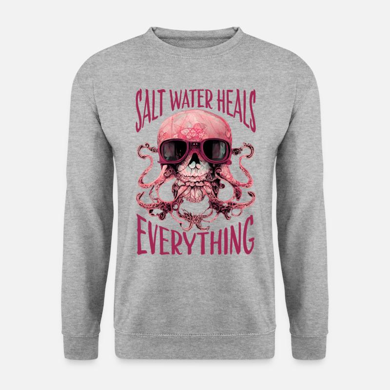 Octopus Skull Octopus Gift - Unisex Sweatshirt - salt & pepper