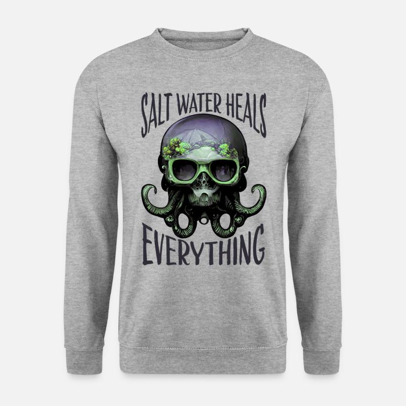 Octopus Skull Octopus Gift - Unisex Sweatshirt - salt & pepper