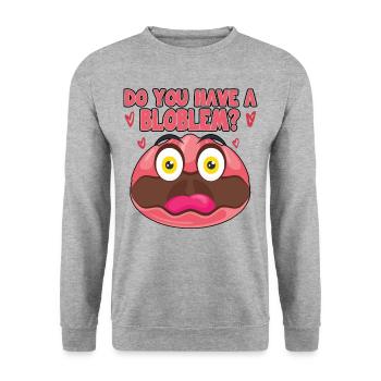 Costume de Blobfish - Visage de poisson Blob laid - - Sweat-shirt Unisexe - gris chiné - Devant - Alina (178cm) & Michal (187cm)