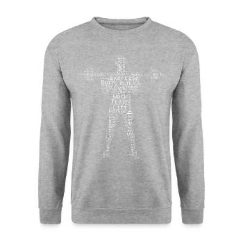 Endurance Training Strength Training Women Cardio - Unisex Sweatshirt - salt & pepper - Front - Alina (178cm) & Michal (187cm)