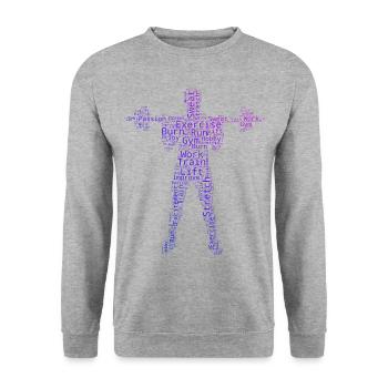 Strength Training Women's Weightlifting Cardio Fitness - Unisex Sweatshirt - salt & pepper - Front - Alina (178cm) & Michal (187cm)