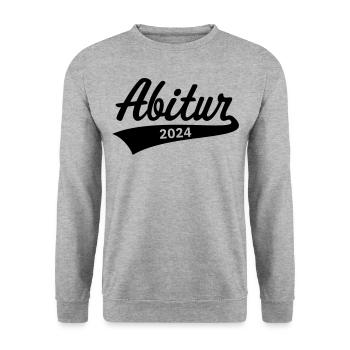 Abitur 2024 (Abiturient / Abi / Hochschulreife B) - Unisex Pullover - Weißgrau meliert - Vorne - Alina (178cm) & Michal (187cm)