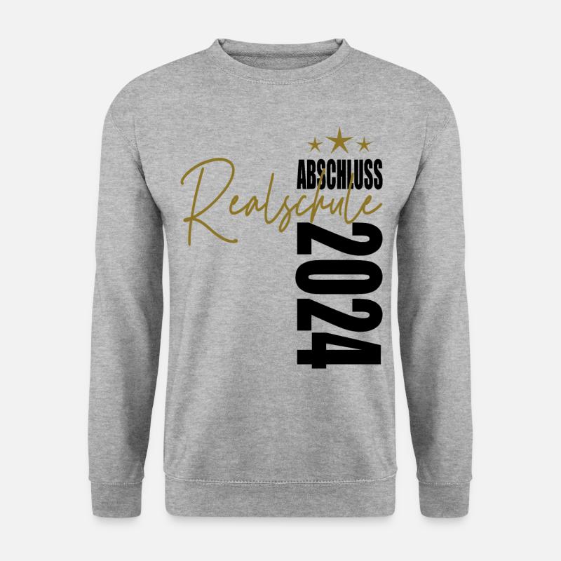 Abschluss 2024 Realschule - Unisex Pullover - Weißgrau meliert