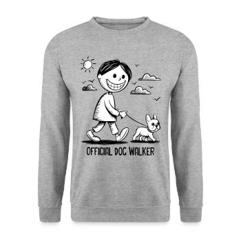 Bouledogue français Chien de compagnie Amoureux des animaux - Sweat-shirt Unisexe - gris chiné - Devant - Alina (178cm) & Michal (187cm)