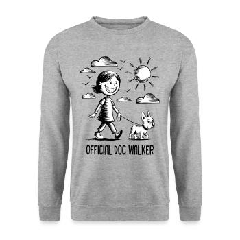 Bouledogue français Chien de compagnie Amoureux des animaux - Sweat-shirt Unisexe - gris chiné - Devant - Alina (178cm) & Michal (187cm)