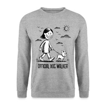 Bouledogue français Chien de compagnie Amoureux des animaux - Sweat-shirt Unisexe - gris chiné - Devant - Alina (178cm) & Michal (187cm)
