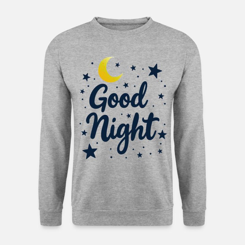 Good Night Träumer Cozy Look - Unisex Pullover - Weißgrau meliert