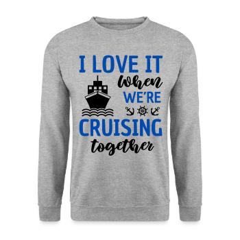 Cruise Vacation Design Travel - Unisex Sweatshirt - salt & pepper - Front - Alina (178cm) & Michal (187cm)