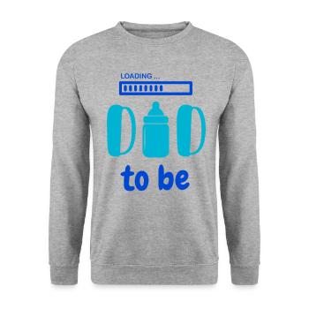 Soon-to-be dad dad dad saying - Unisex Sweatshirt - salt & pepper - Front - Alina (178cm) & Michal (187cm)