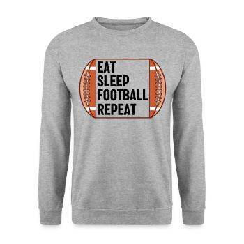 American Football Saying Football Player - Unisex Sweatshirt - salt & pepper - Front - Alina (178cm) & Michal (187cm)