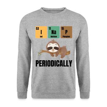 Funny Sloth Saying Chemistry Humor - Unisex Sweatshirt - salt & pepper - Front - Alina (178cm) & Michal (187cm)