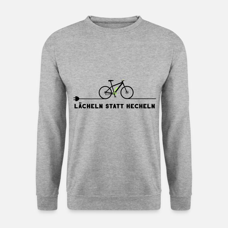 Ebike E-Bike Pedelec Geschenk Fahrrad eMTB - Unisex Pullover - Weißgrau meliert