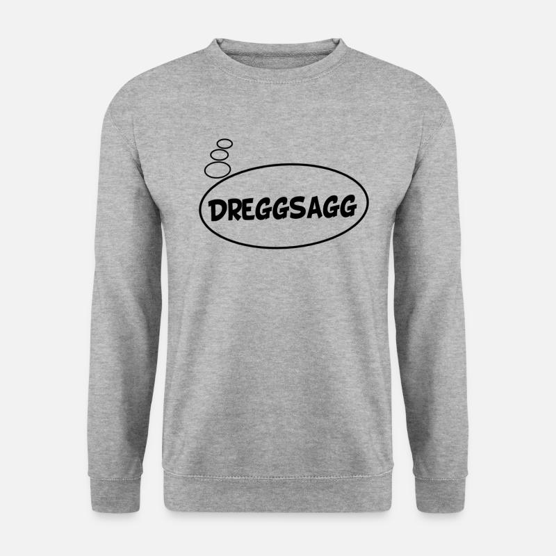 Dreggsagg thought bubble comic anime dialect - Unisex Sweatshirt - salt & pepper