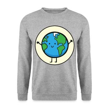 sustainability - Unisex Sweatshirt - salt & pepper - Front - Alina (178cm) & Michal (187cm)