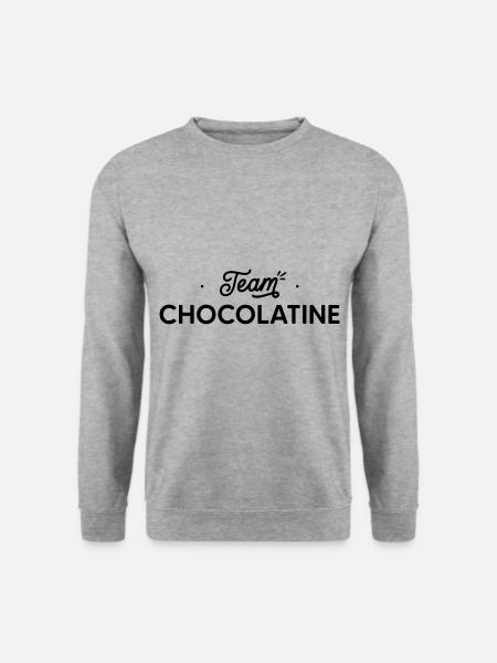 team Chocolatine - Sweat-shirt Unisexe - gris chiné