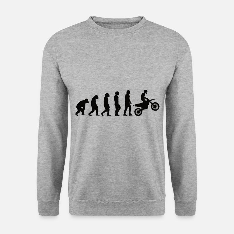 Moto Biker Evolution Cyclomoteur Cyclomoteur Motocycliste - Sweat-shirt Unisexe - gris chiné